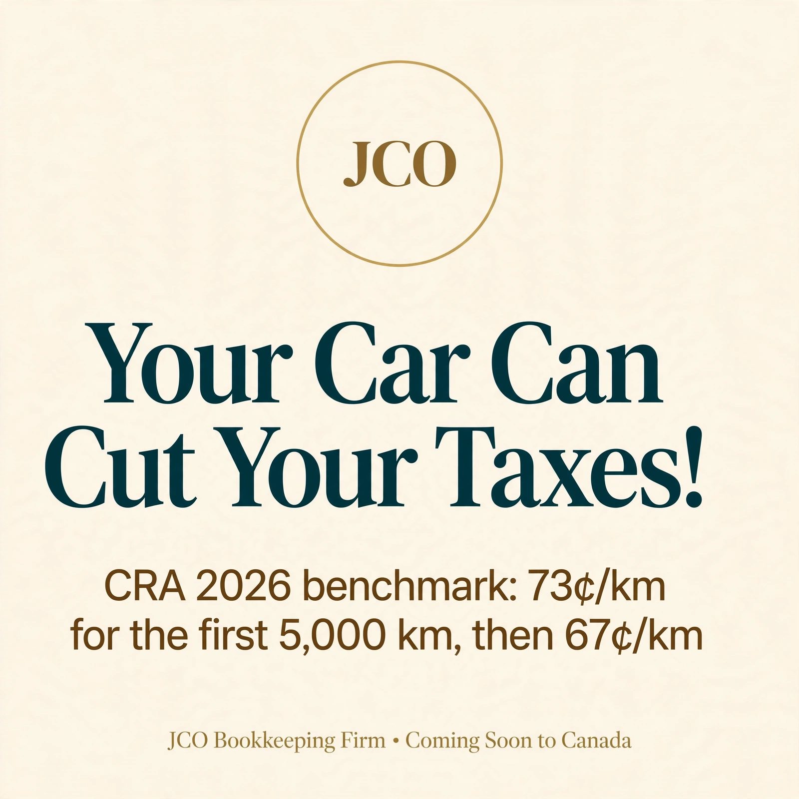Vehicle and Travel Expenses: What Canadian Businesses Can Claim — JCO tax tip card